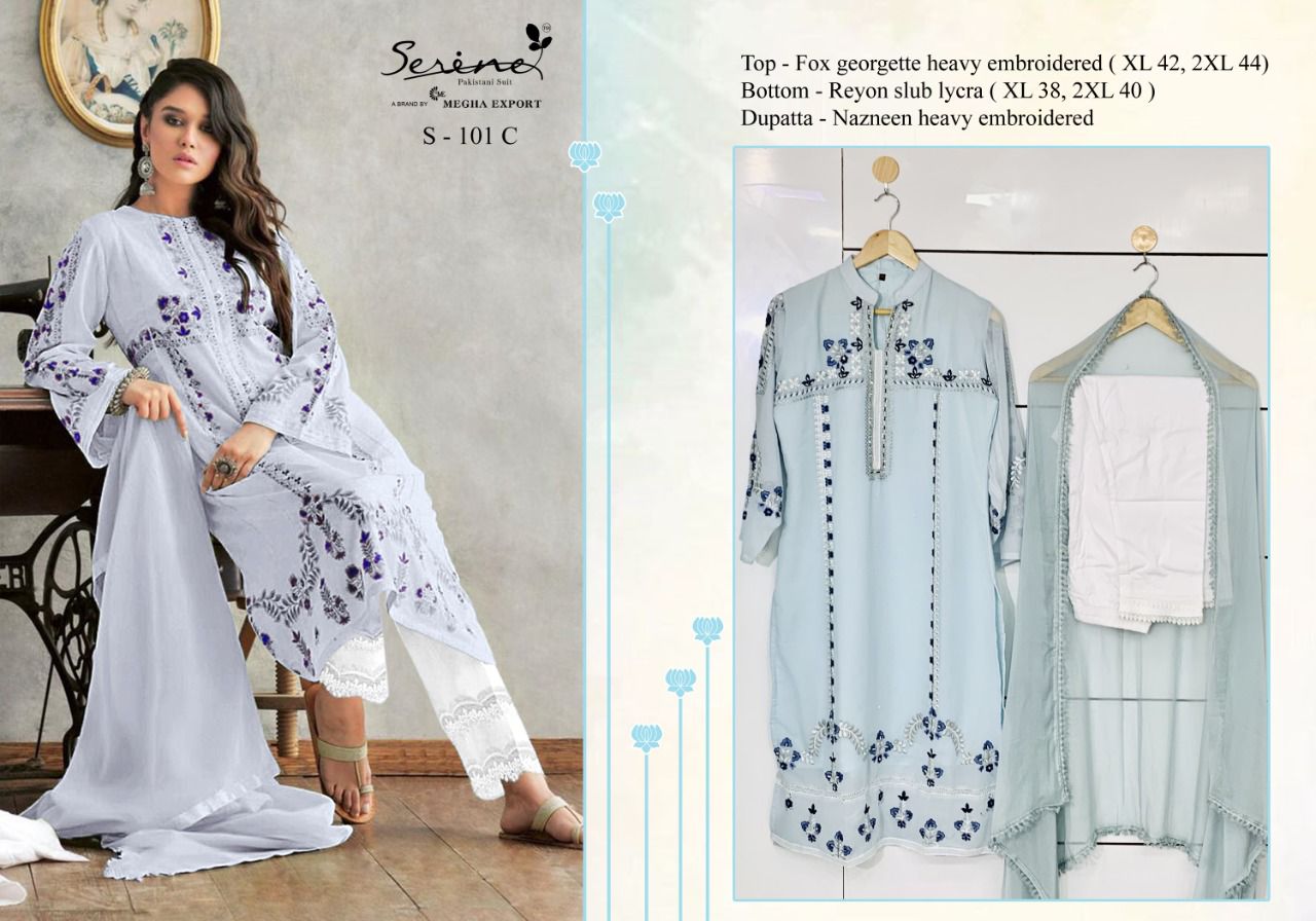 Serene S 101 Fancy Ethnic Wear Wholesale Ready Made Suit Collection